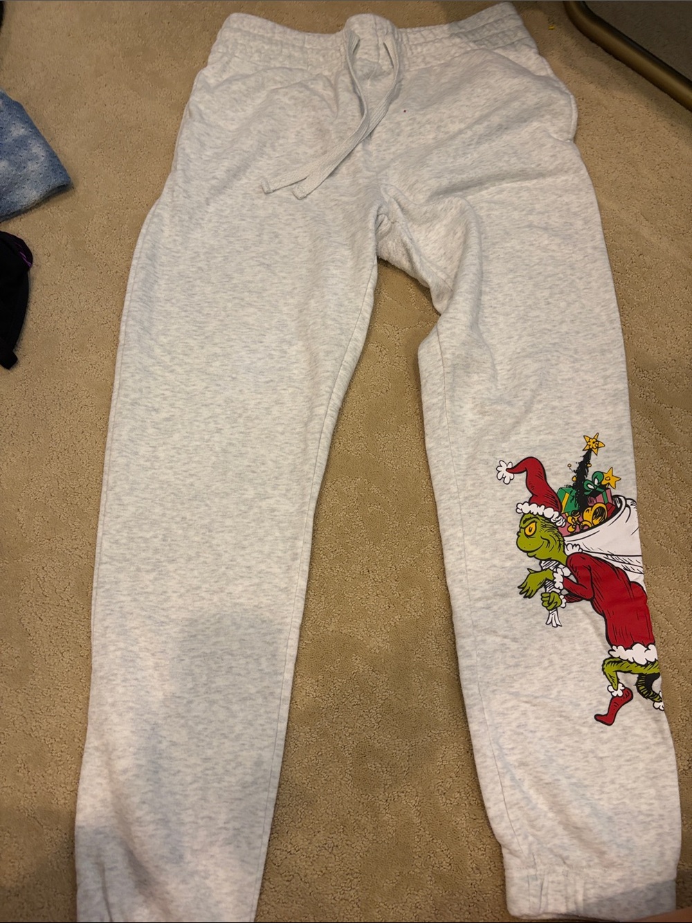 Target Light Gray Grinch Graphic Jogger Sweatpants